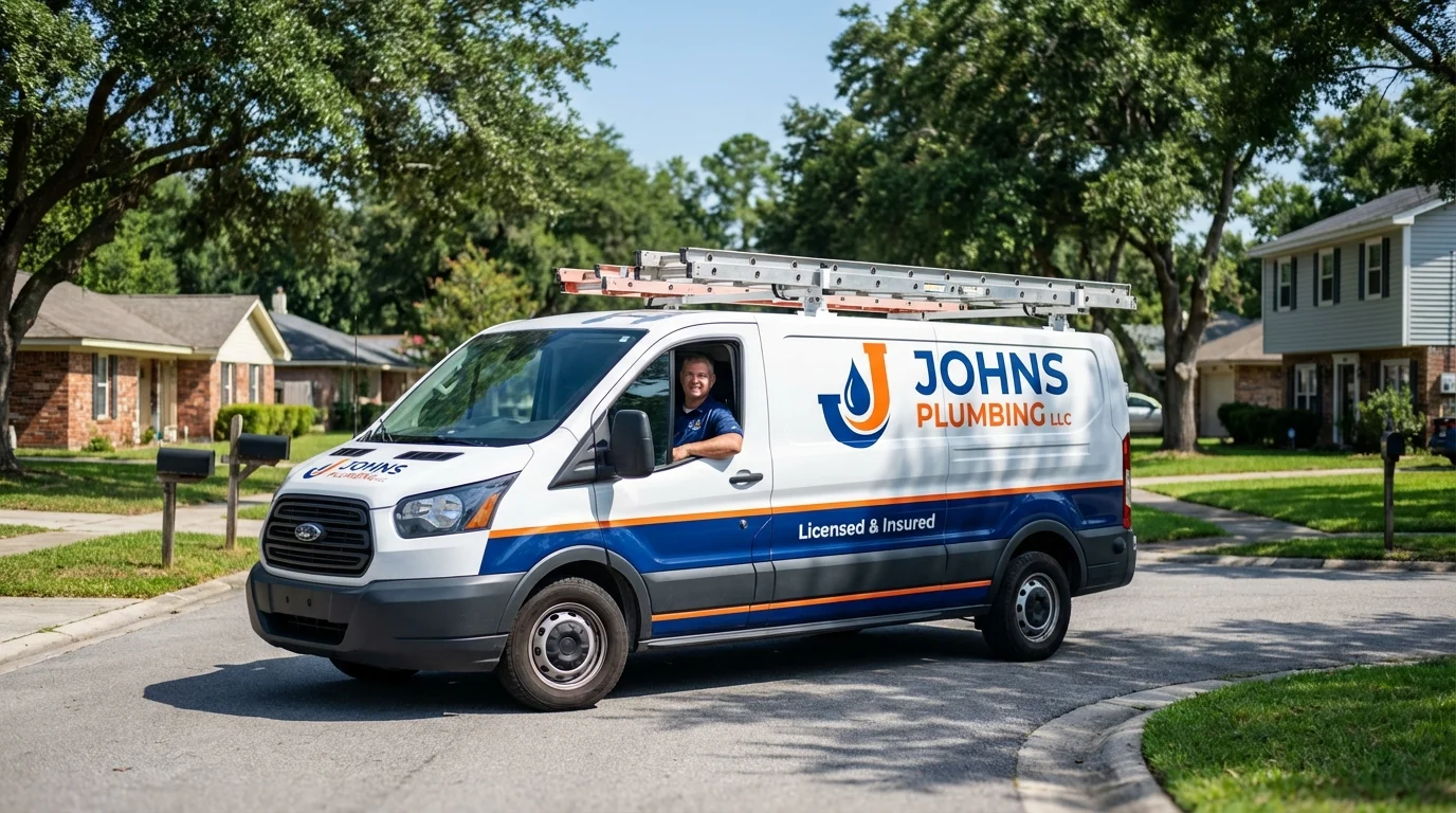 Johns Plumbing LLC service van in White Mountain Lake, AZ